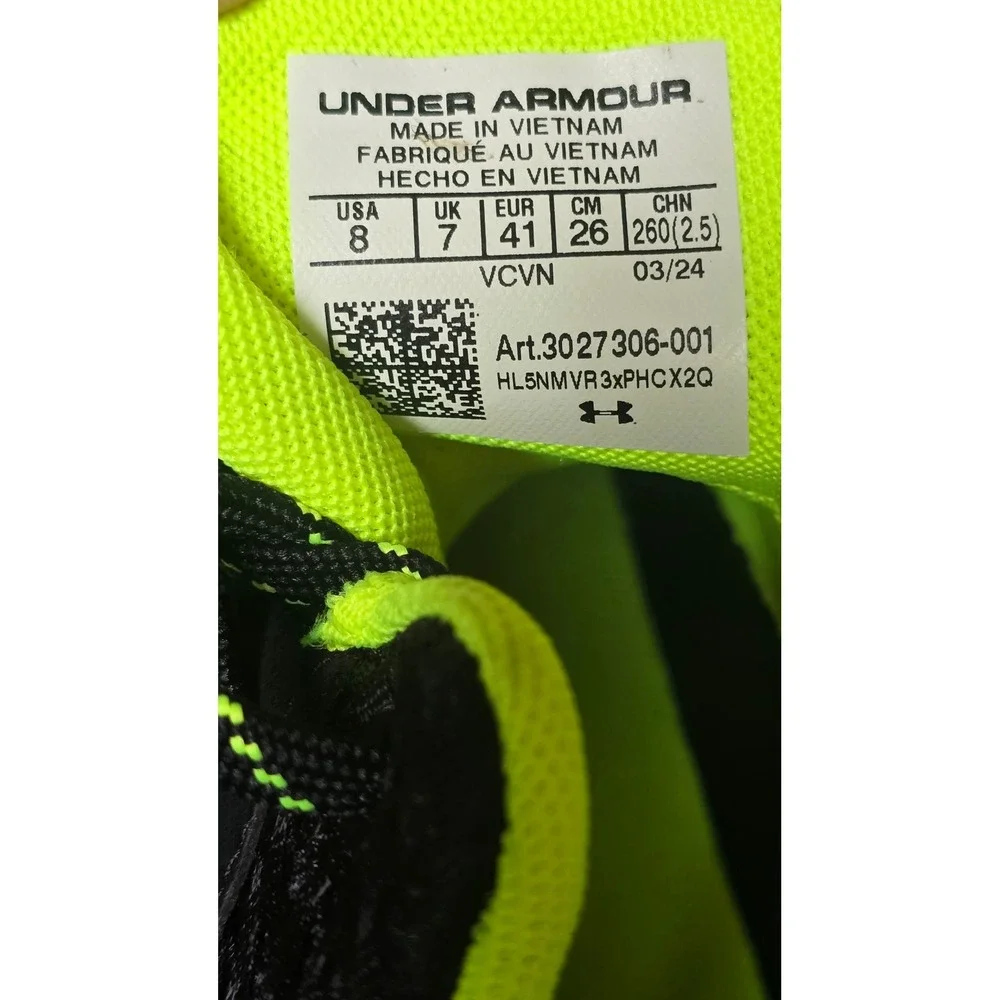 Under Armour Hammer MC 2.0 Men Shoes Sz 8 White‎ Black Lace-Up Football Cleats